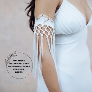 Arm Bracelet, Off White Lace Bracelet Cuff, Boho Bridal Jewelry, Upper Arm Jewelry, Tassel Bracelet, Bride To Be Gift, Bridal Shower Gift