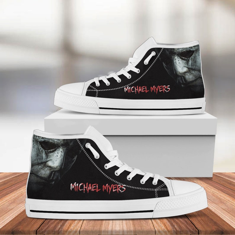Michael Myers Custom High Top Horror Painted Canvas Shoes