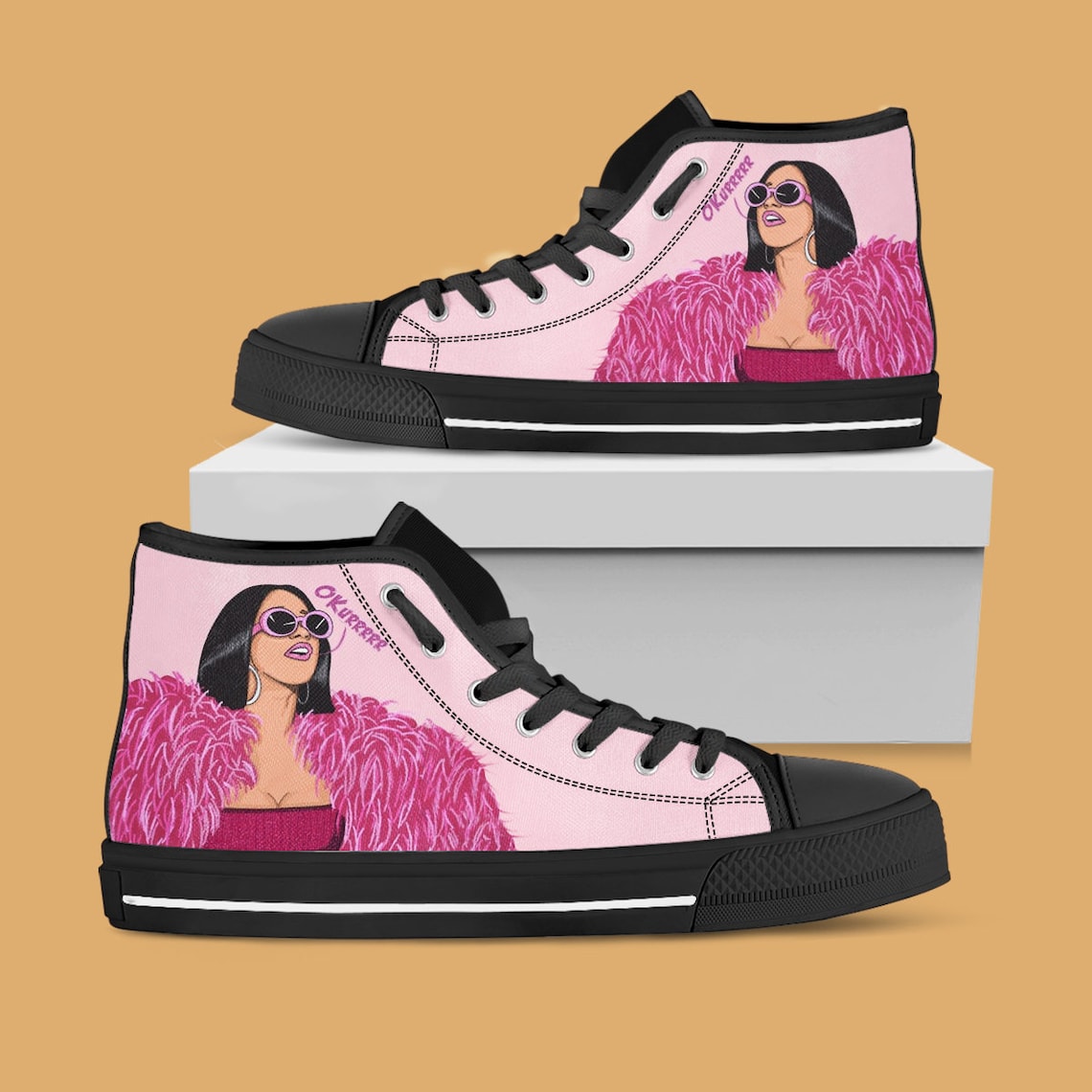 cardi b sneaker heels