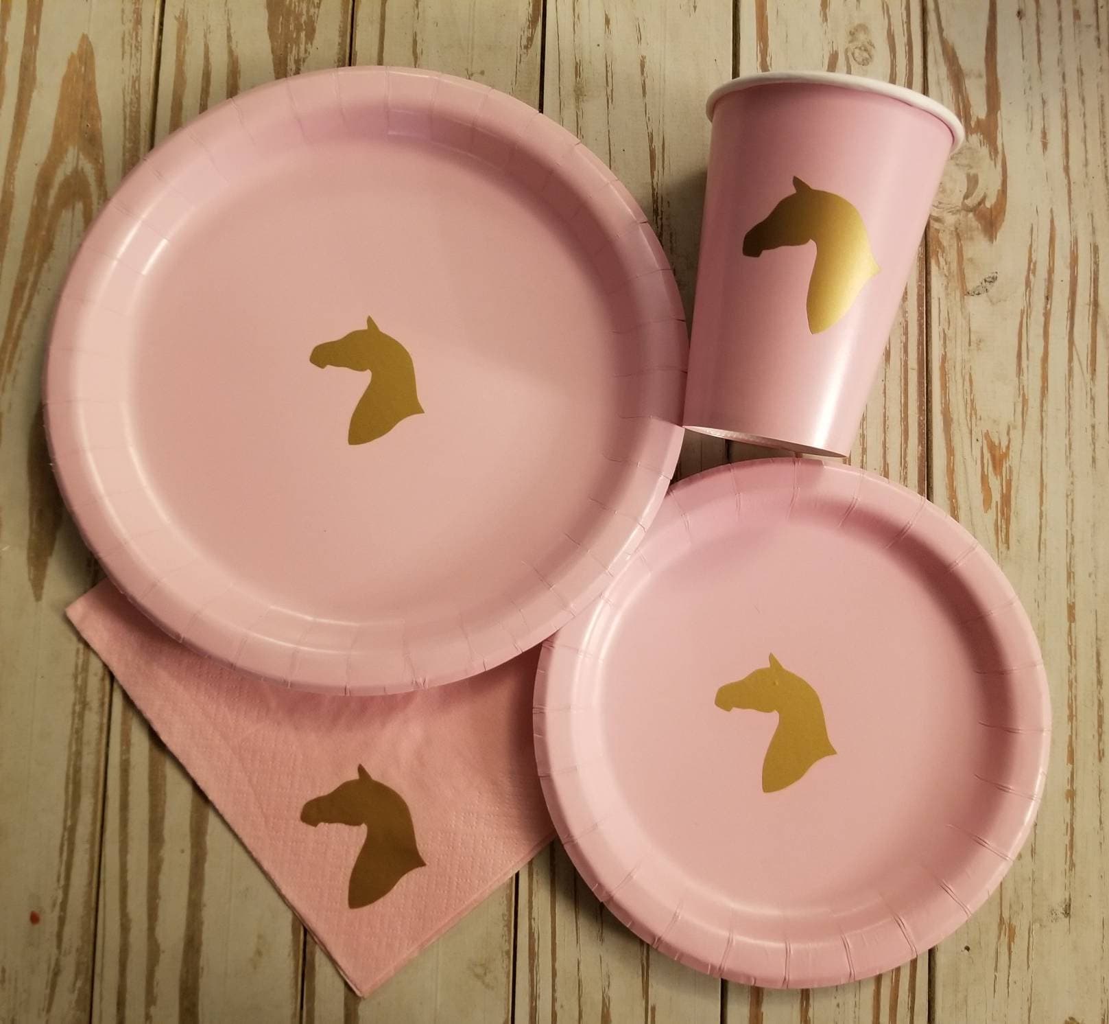 Horse Plates Cups and Napkins Horse Party Horse Birthday Etsy