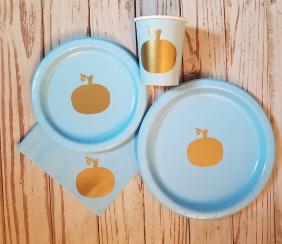 Pumpkin plates, fall plates, pumpkin tableware, fall party, little pumpkin party, pumpkin baby shower, fall wedding shower napkin, harvest