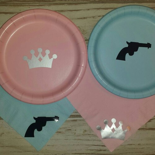 GUNS OR GLITTER Gender Reveal Baby Shower Confetti Etsy