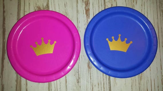 Royal baby shower plates, cups, napkins, prince or princess gender reveal, prince or princess birthday party, prince or princess baby shower