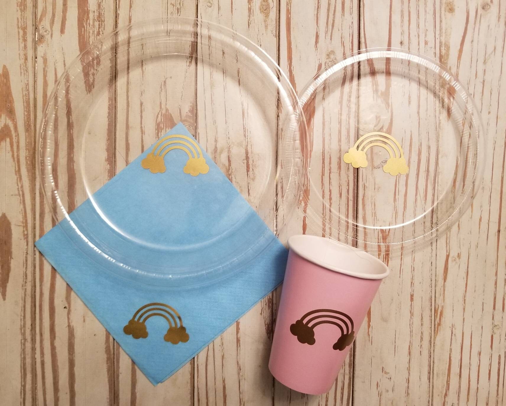 twin baby shower plates and napkins