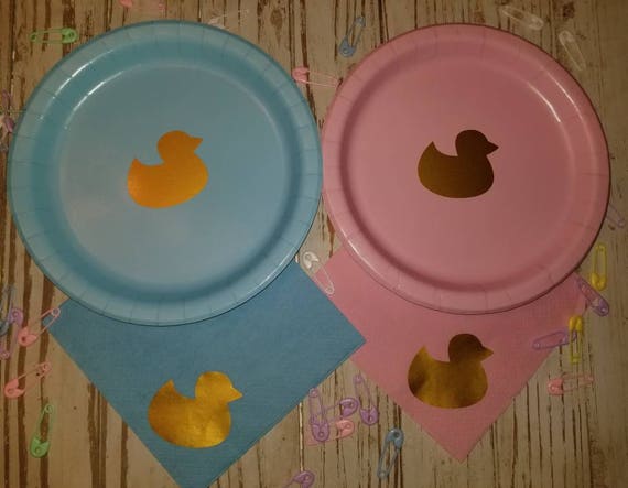 Rubber duck baby shower, rubber duck gender reveal, rubber duck party theme, boy rubber duck, girl rubber duck, rubber duck cups, first bday