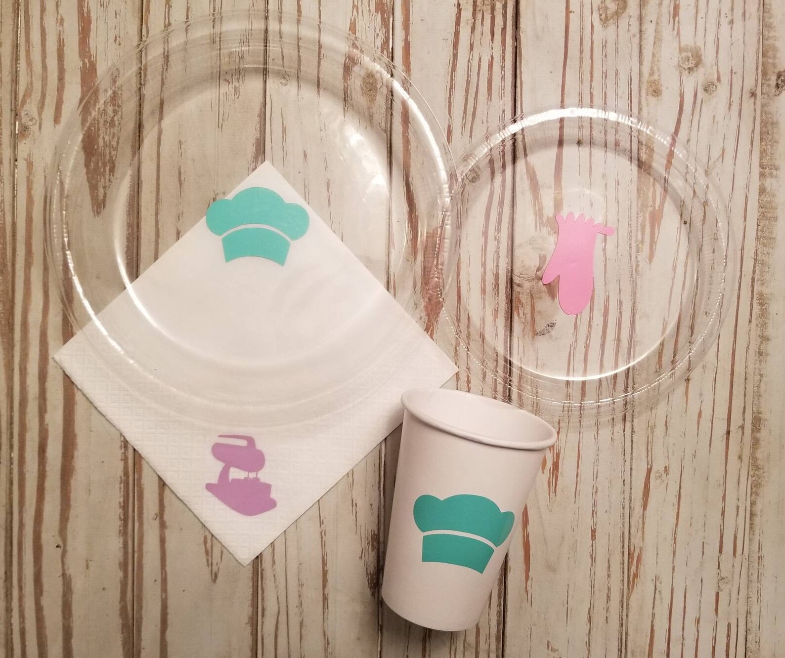 Baking Party Plates Cups and Napkins Tween Party Plates Etsy