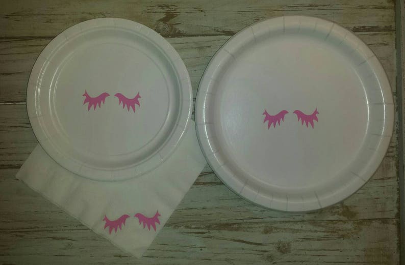 Lashes or stashes gender reveal plates, cups, napkins, lashes or stashes party supplies, baby shower, gender reveal plates, cup, napkins, image 5