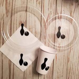 Bowling party, bowling birthday party, bowling plates, bowling cups, bowling napkins, bowling tournament, bowling banquet, bowling team