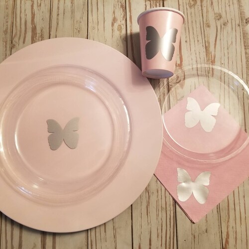 Butterfly Party Plates Cups and Napkins Butterfly Baby Etsy