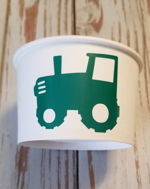 Tractor treat cups, tractor party favor cups, tractor treat bags, farm party, farm birthday, tractor birthday, set of 12