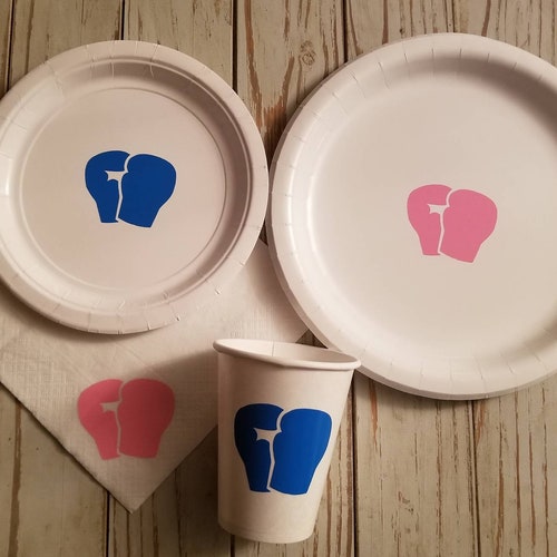 The Fight is on Boxing Gender Reveal Invitation Etsy