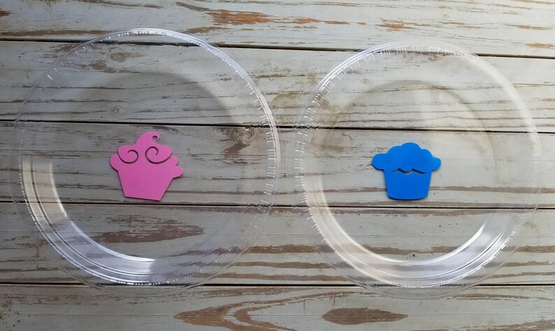 Cupcake or Stud Muffin gender reveal plates, cups, napkins, cupcake or stud muffin gender reveal, gender reveal plates, gender reveal party image 2