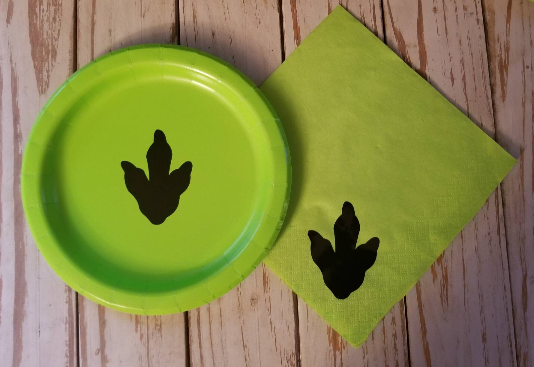 Dinosaur plates, cups and napkins, TRex plates, cups, dinosaur