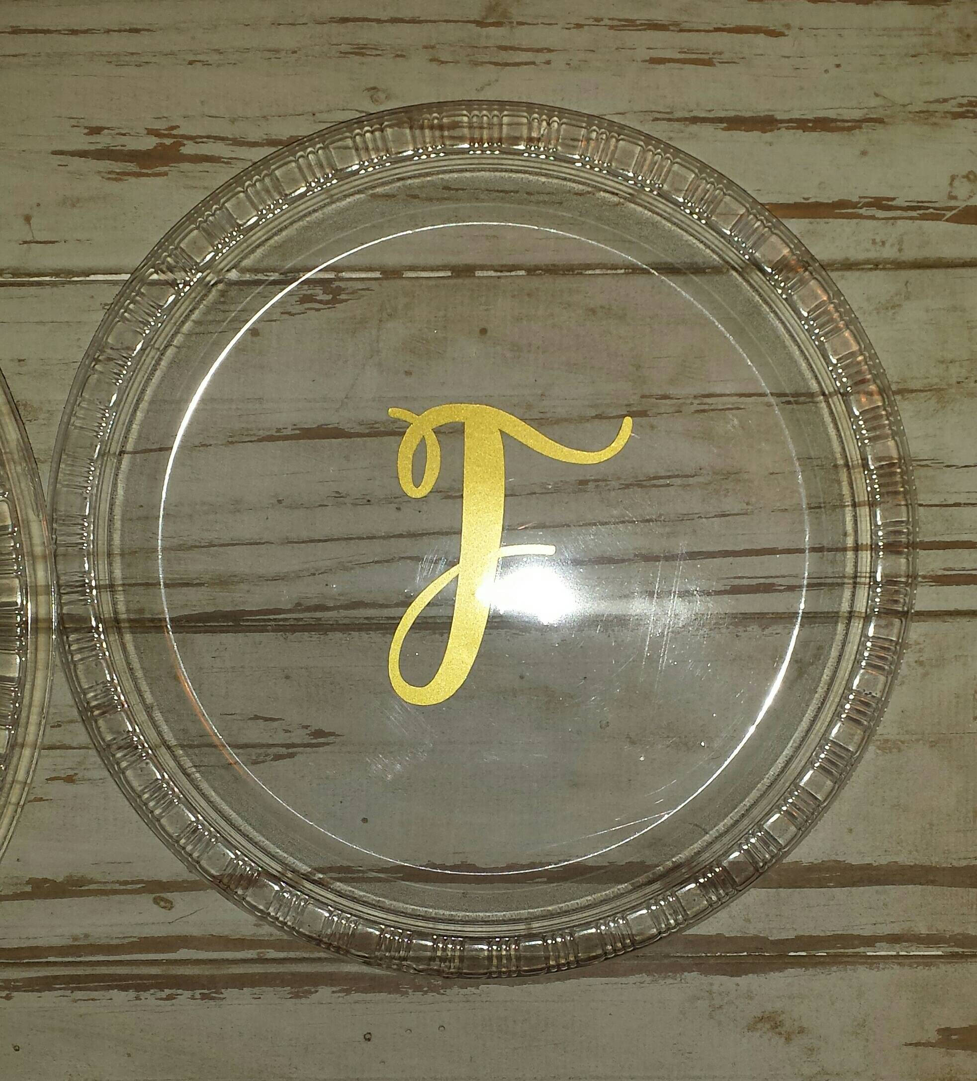 Monogrammed plates, cups and napkins, wedding shower plates and cups