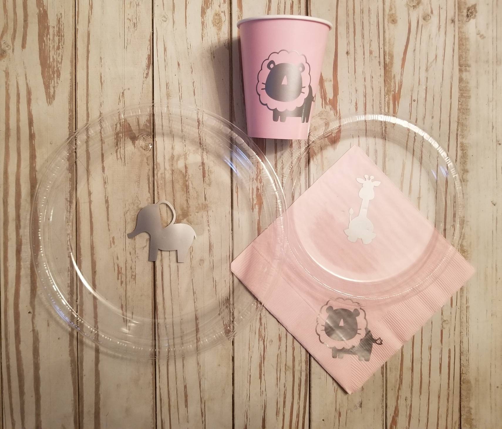 Safari, giraffe, zoo party plates, cups, napkins, safari baby shower