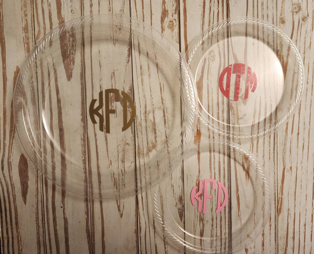 Monogrammed Plates Cups and Napkins. Personalized Plates Etsy