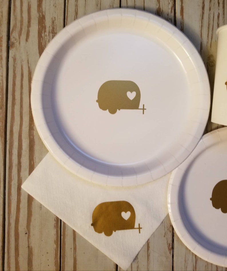 Camping Plates Cups Napkins Camping Party Glamping Party Etsy
