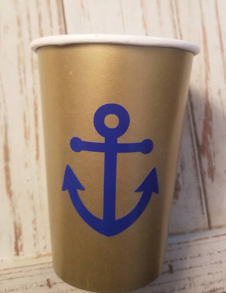 Anchor Plates Cups and Napkins Nautical Baby Shower Etsy