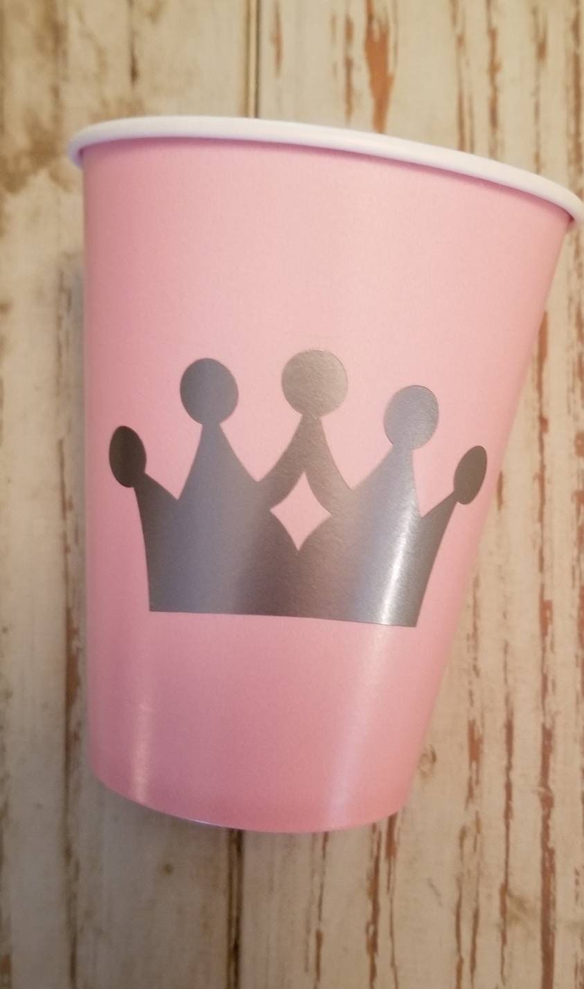 Royal Princess Plates Cups Napkins Baby Shower Royal Princess Plates Cups Napkins Baby Shower Gender Reveal Birthday Party Pink And Gold