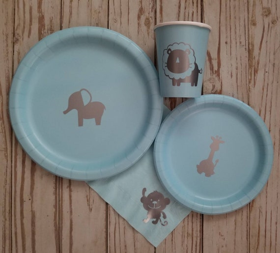 safari baby shower plates and napkins