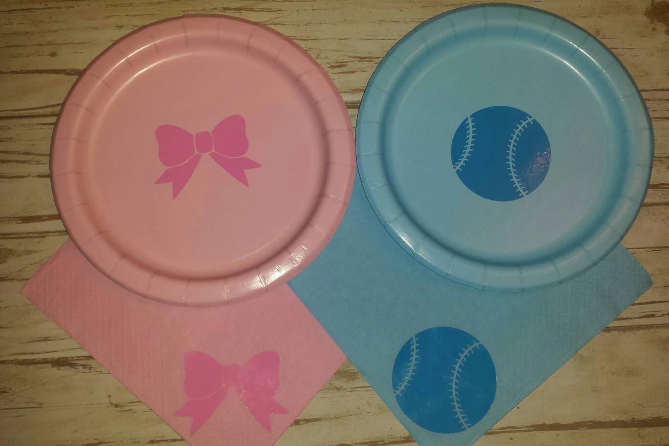 Baseball or Bows Gender Reveal Plates, Cups and Napkins, Baseball or Bows  Baby Shower, Baseball Baby Shower, Bow Baby Shower, Gender Reveal -   Canada