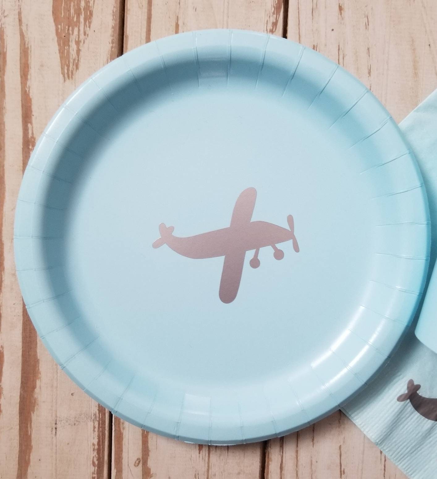 Airplane plates, cups and napkins, airplane first birthday, airplane baby shower, airplane party