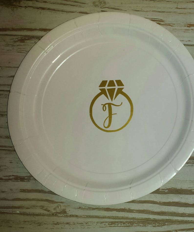 Wedding bridal shower plates cups napkins bachelorette Etsy