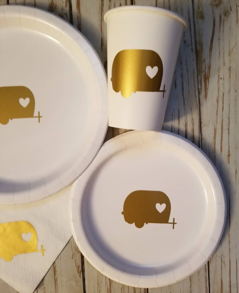 Camping Plates Cups Napkins Camping Party Glamping Party Etsy