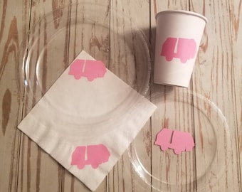 Garbage truck birthday party plates, cups and napkins, garbage truck birthday, garbage truck party, trash truck party, recycling truck, deco
