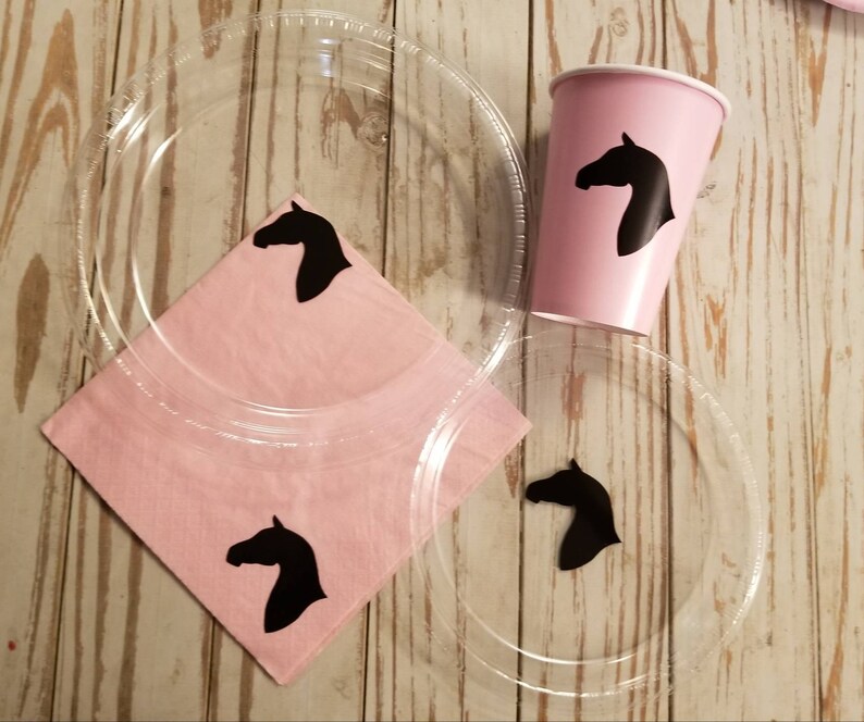 Horse birthday plates, cups, napkins, horse party, horse baby shower, cowboy birthday party plates, cups, farm birthday party plates, cups image 4