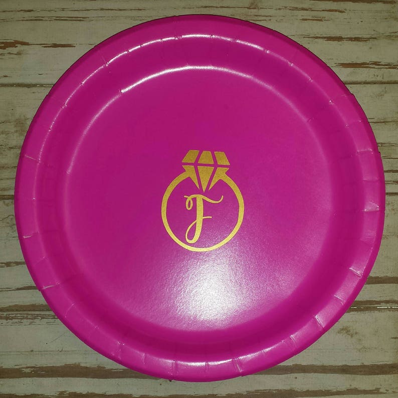 Wedding bridal shower plates cups napkins bachelorette Etsy