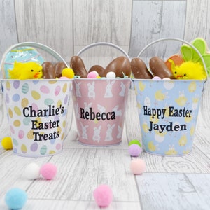 Personalised Easter Bucket, Easter Basket, Easter Egg Hunt Basket,