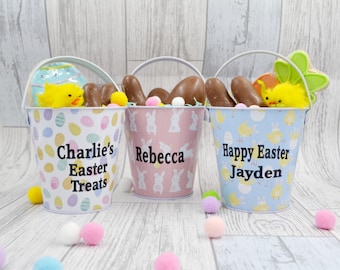 Personalised Easter Bucket, Easter Basket, Easter Egg Hunt Basket,
