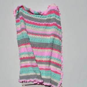 Baby Girl Blanket, Crochet Baby Blanket, Baby Shower Gift, Christening Gift, New Baby Girl Gift, Baby Girl Gift, Christening Gift, Baby Gift