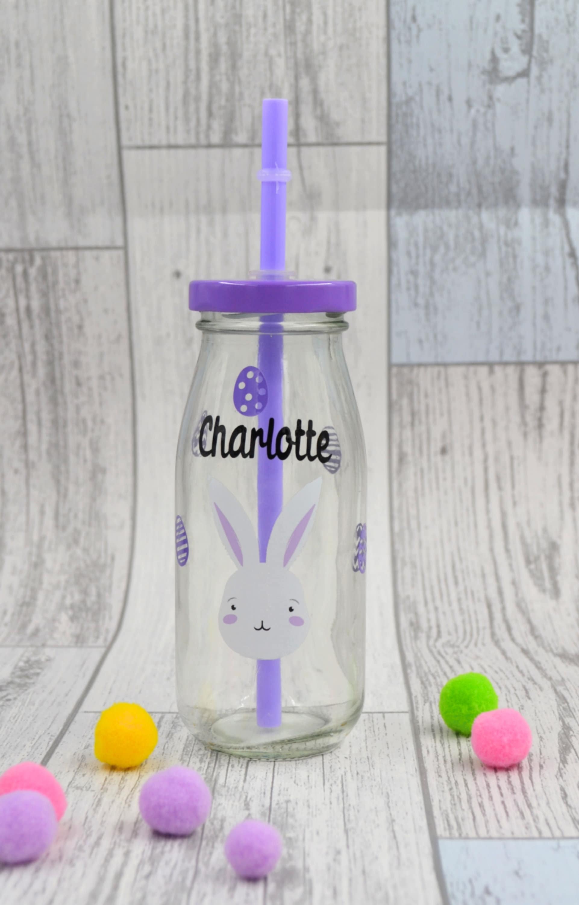 Personalised Easter Milk bottle, Persoanlised Easter gift, Easter Childrens Drinks bottle Easter Water bottle, Easter Gift, Easter Drinkware