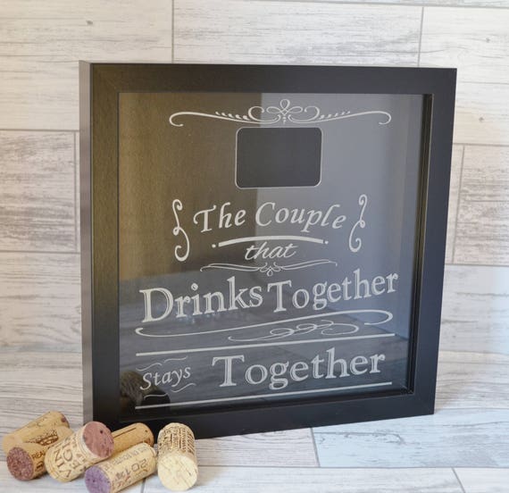 Wine Lovers Gift Wine Cork Holder Box Frame Wedding Gift Anniversary Gift Wine Cork Shadow Box Drop Box Gifts for Friends Etsy