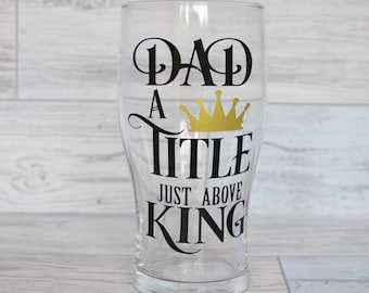 Dad Pint Glass, Best Dad Beer Glass, Beer Love Gift, Personalized,