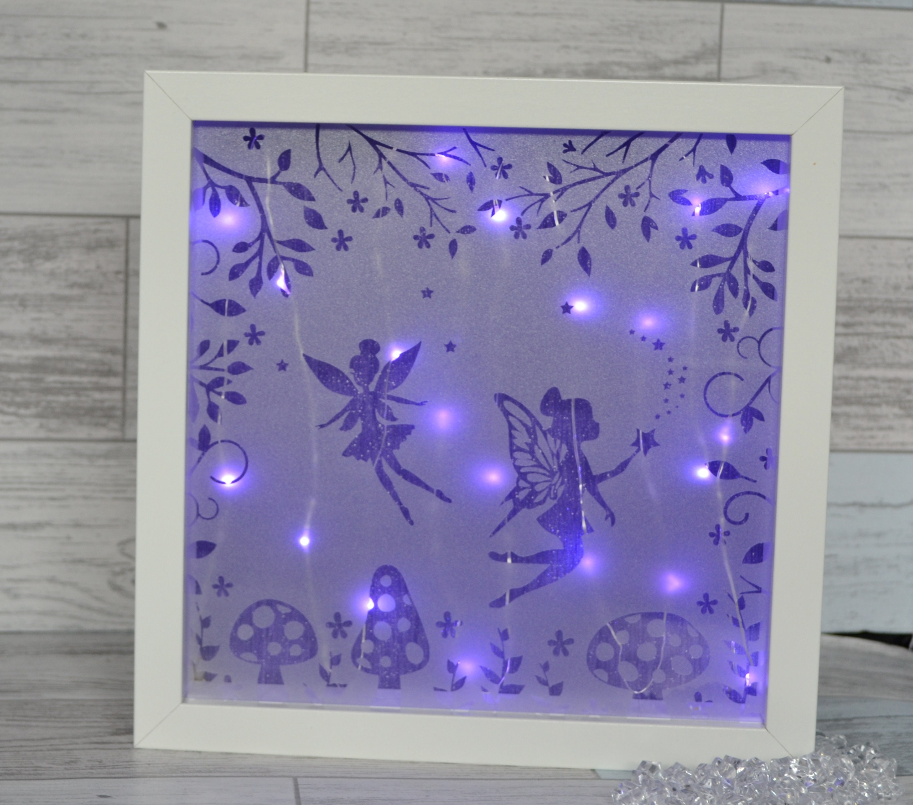 Nursery Decor Fairy Lights Fairy Night Light Shadow Box Etsy