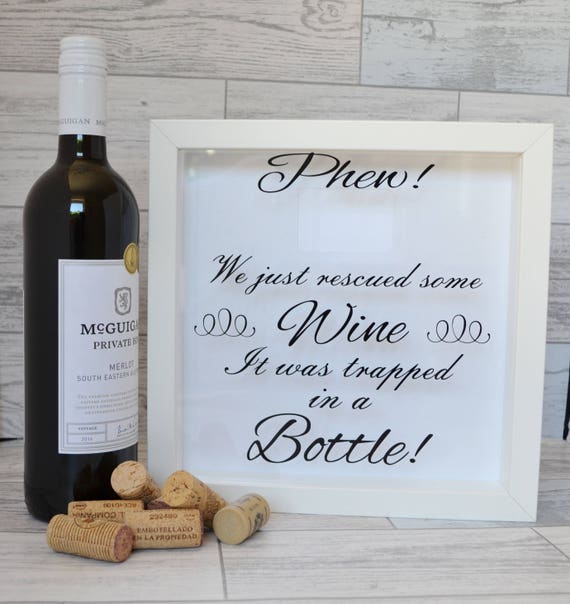 Wine Cork Holder Wine Lovers Gift Wedding Gift Wine Cork Shadow