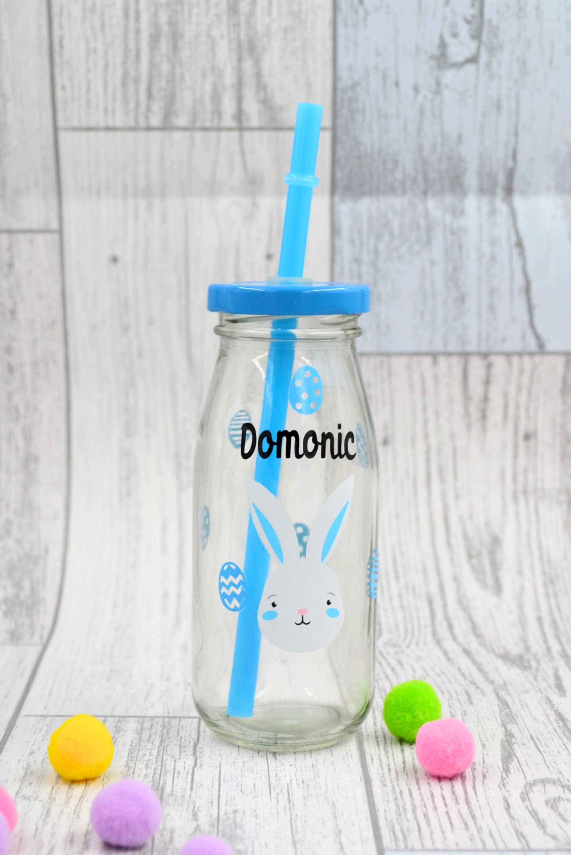 Personalised Easter Milk bottle, Persoanlised Easter gift, Easter Childrens Drinks bottle Easter Water bottle, Easter Gift, Easter Drinkware