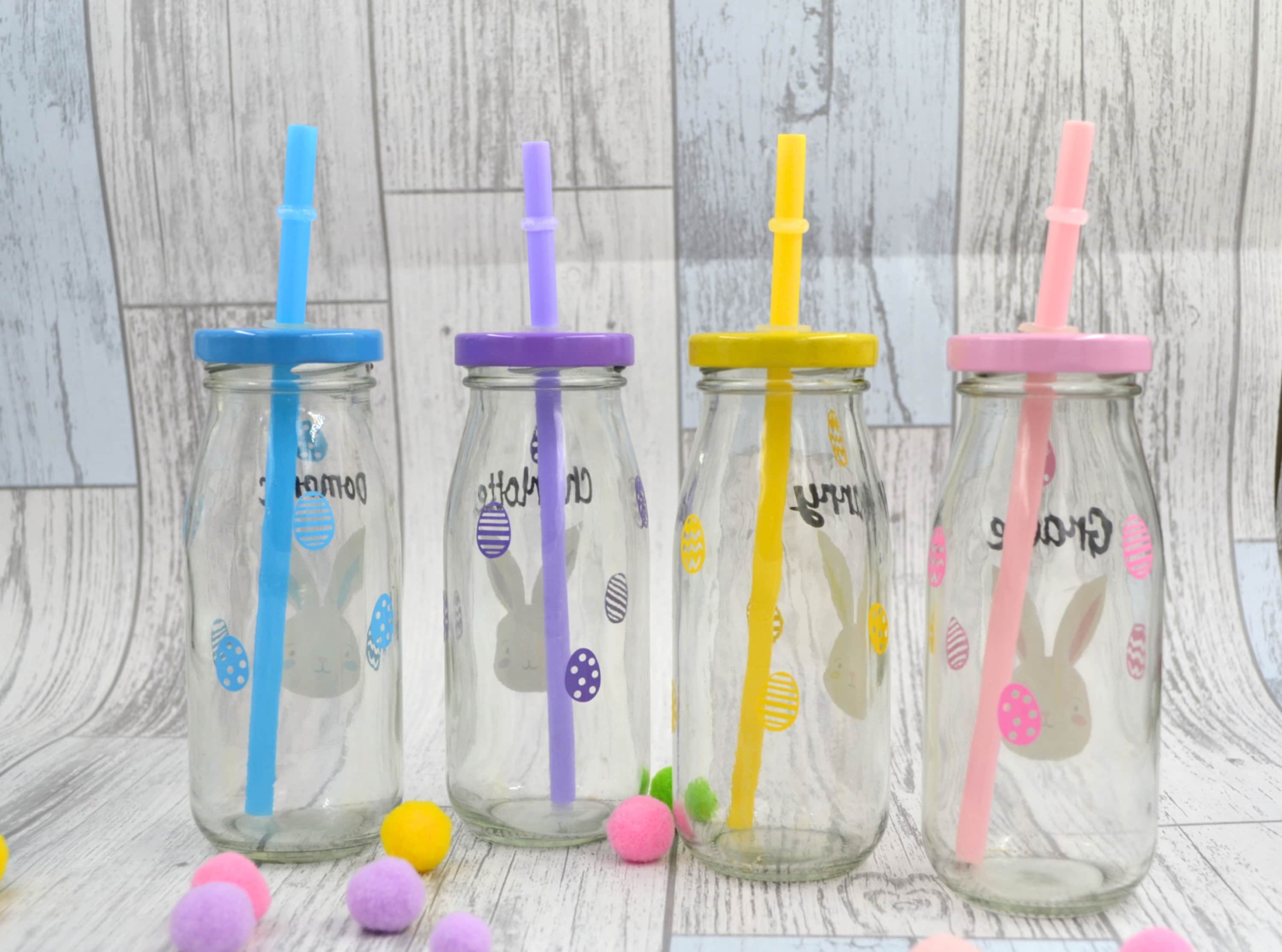 Personalised Easter Milk bottle, Persoanlised Easter gift, Easter Childrens Drinks bottle Easter Water bottle, Easter Gift, Easter Drinkware