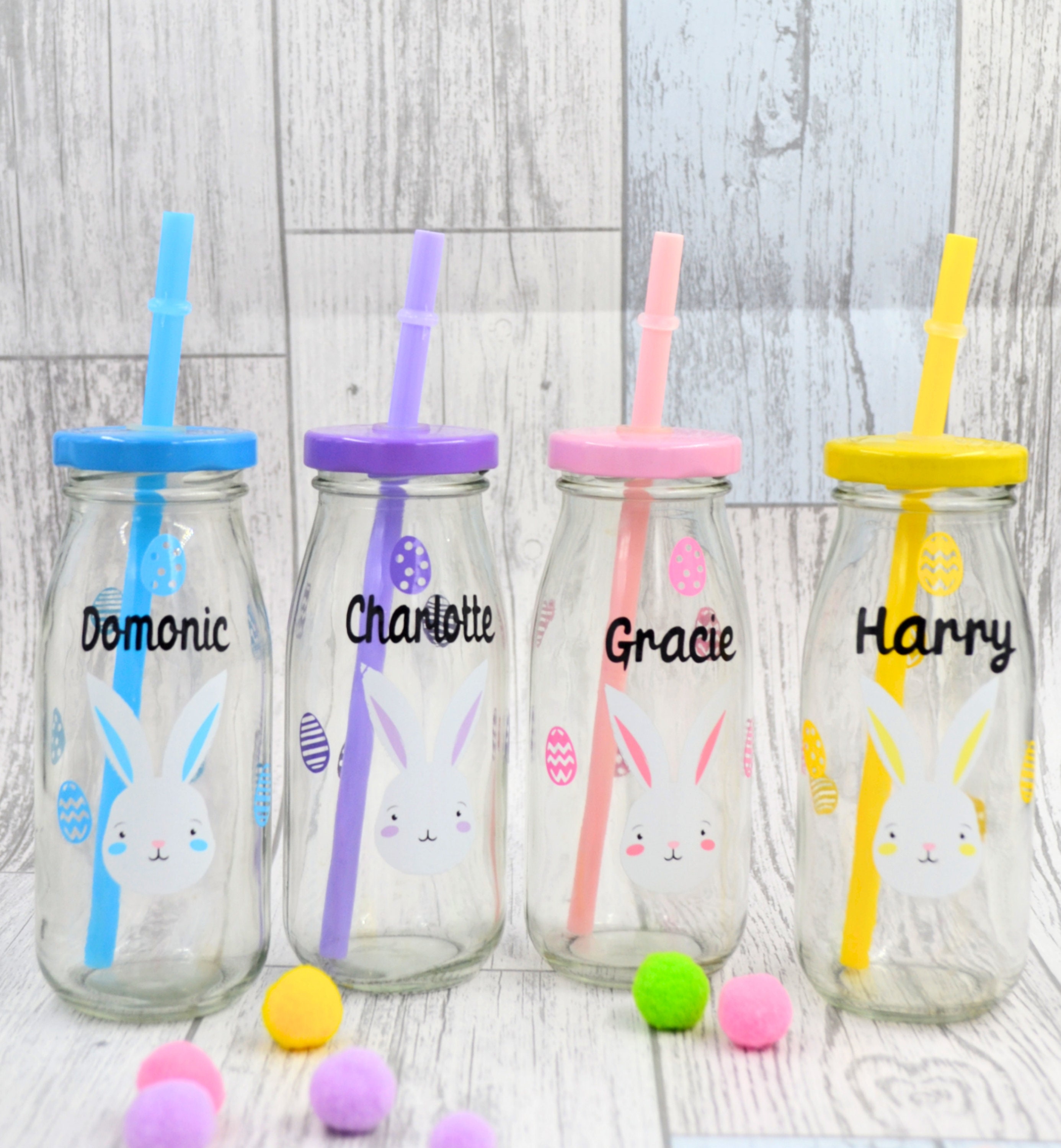 Personalised Easter Milk bottle, Persoanlised Easter gift, Easter Childrens Drinks bottle Easter Water bottle, Easter Gift, Easter Drinkware