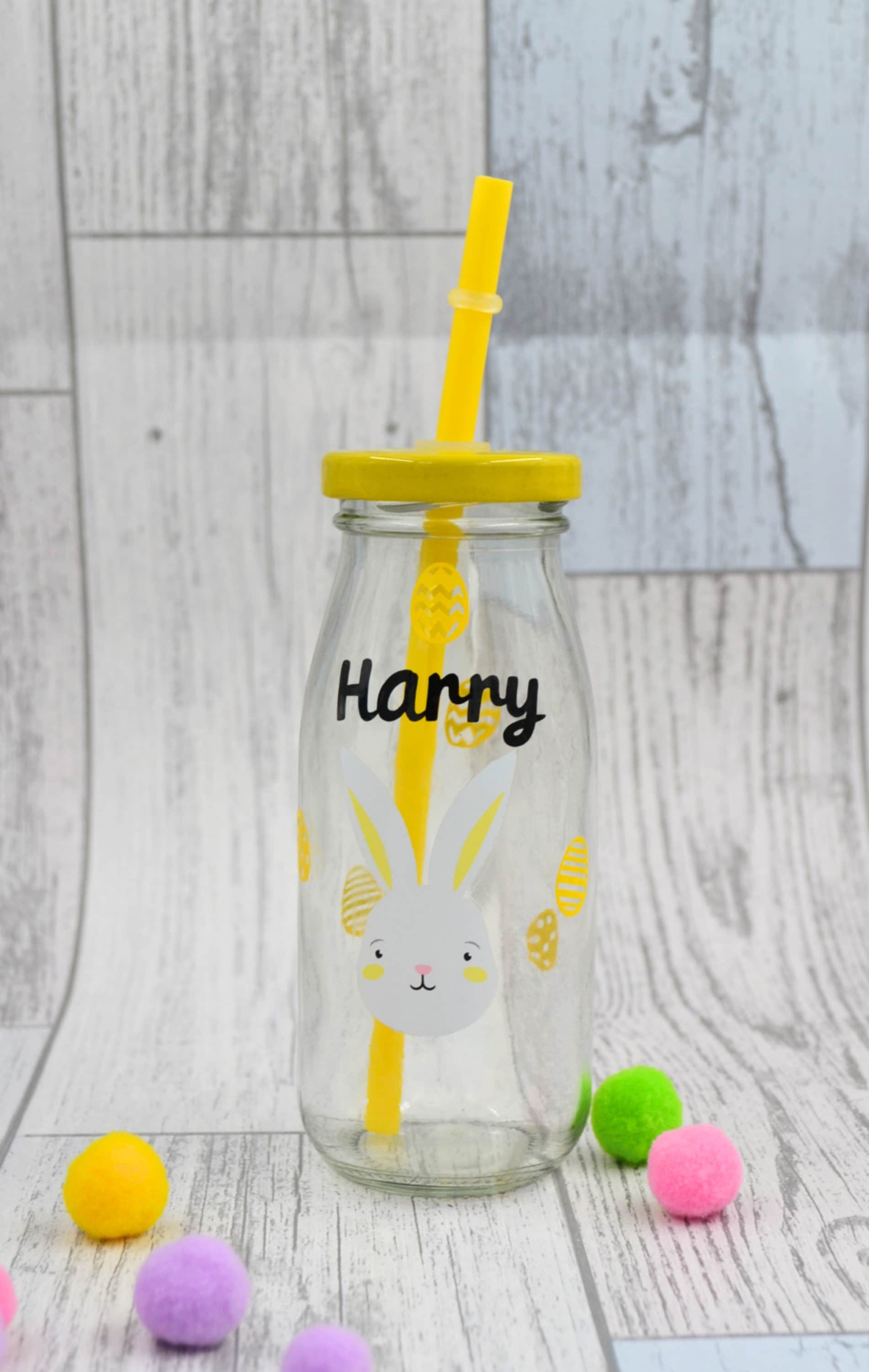 Personalised Easter Milk bottle, Persoanlised Easter gift, Easter Childrens Drinks bottle Easter Water bottle, Easter Gift, Easter Drinkware