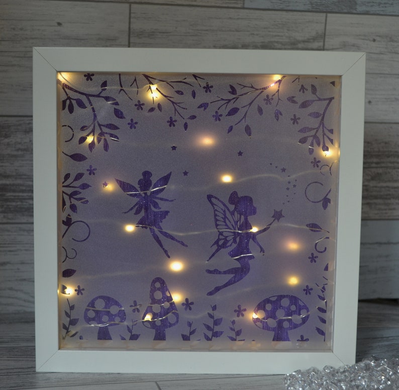 Fairy Night Light Nursery Decor Fairy Lights Shadow Box Etsy