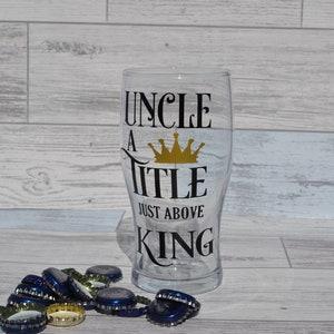 Uncle Pint Glass, Best Uncle Beer Glass, Beer Love Gift, Personalized,