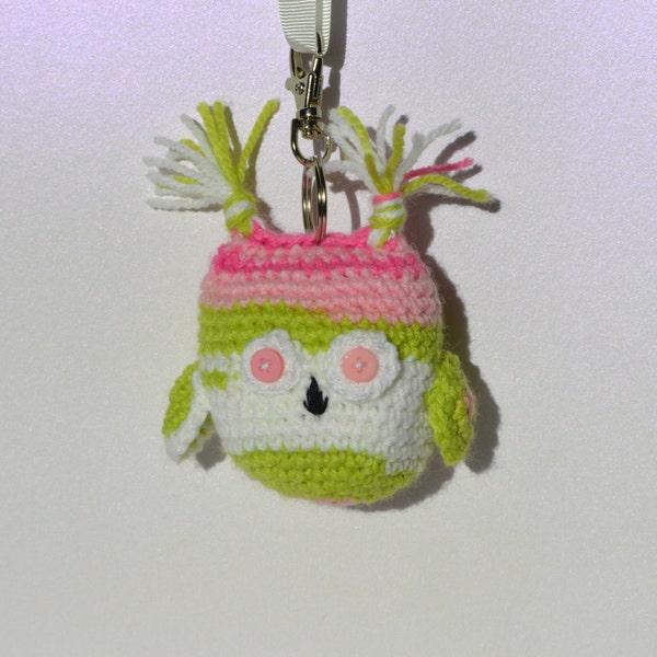 Crochet Owl Keychain Etsy UK