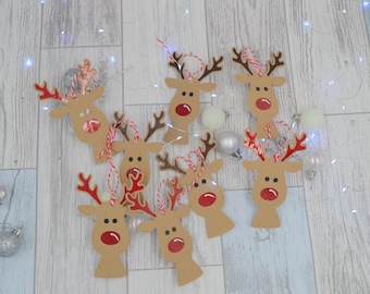 Geschenkanhänger Weihnachten, Geschenkanhänger Rentier, Rentier, Urlaub Geschenkanhänger, Weihnachtsverpackung, Geschenkanhänger, Weihnachtsverzierungen, Weihnachtsdekoration