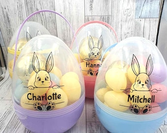 Personalized Fillable Easter Egg: Bunny Design, Mini Eggs, Easter Gift