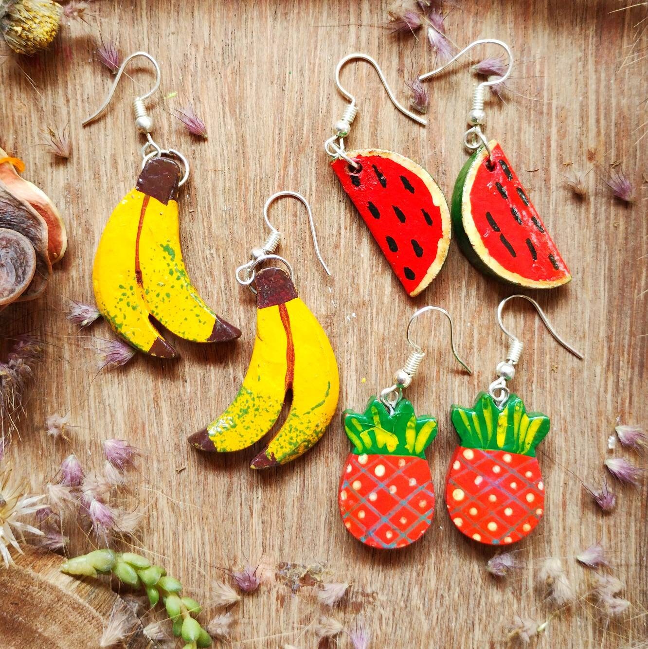 Cute shop fruit earrings