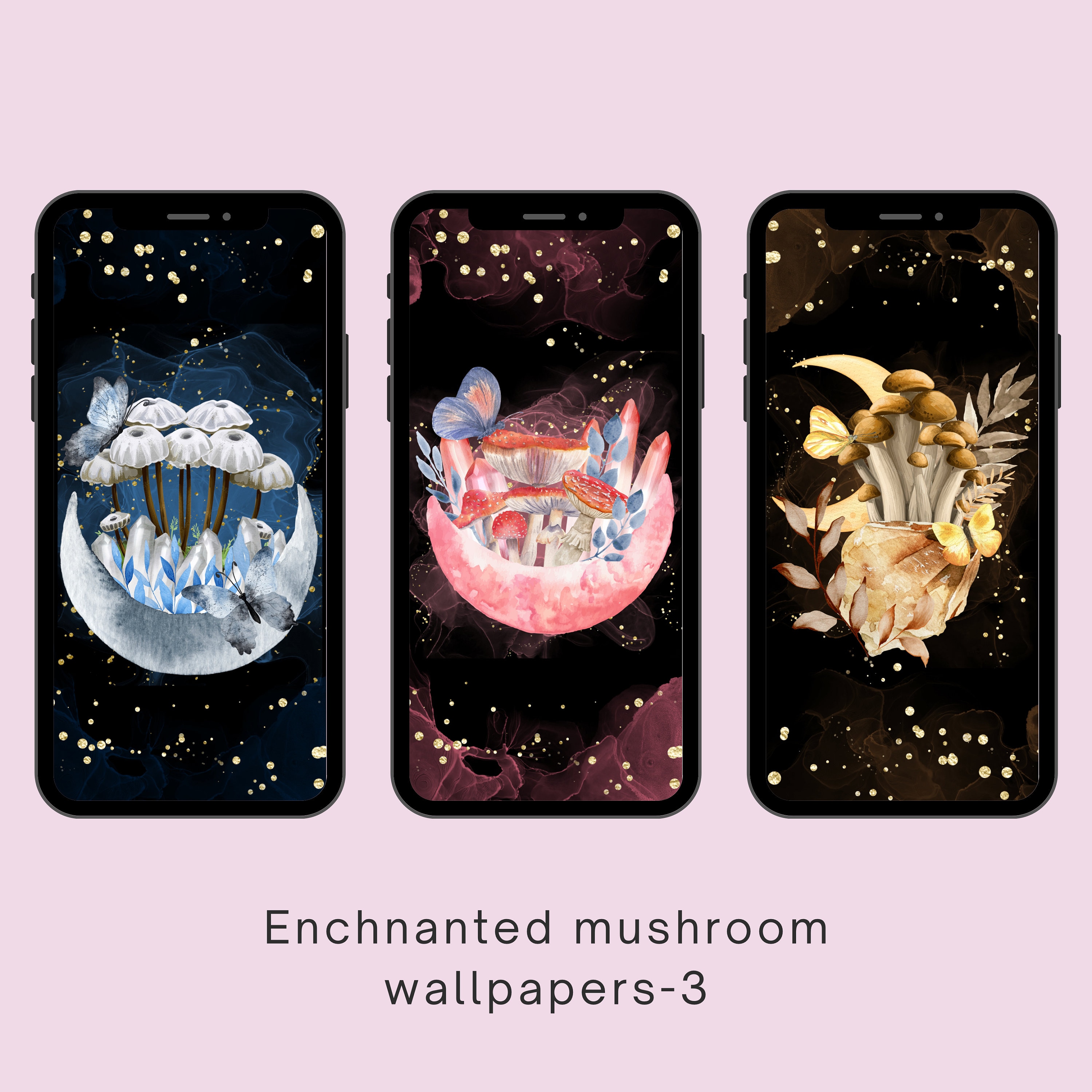 Buy Mystical Mushroom Phone Wallpaper Digital Download Witchy Online in  India  Etsy